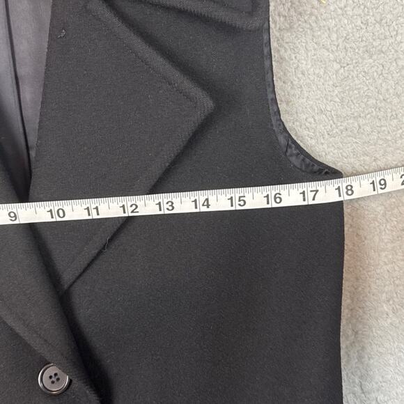 Vintage Diane Von Furstenberg Black 100% Wool Vest Lined Size 4 Old Money - Picture 5 of 10